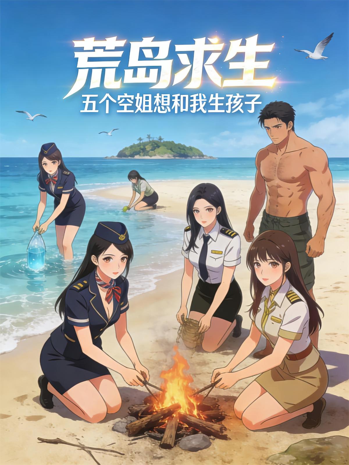 荒岛求生：五个空姐想和我生孩子