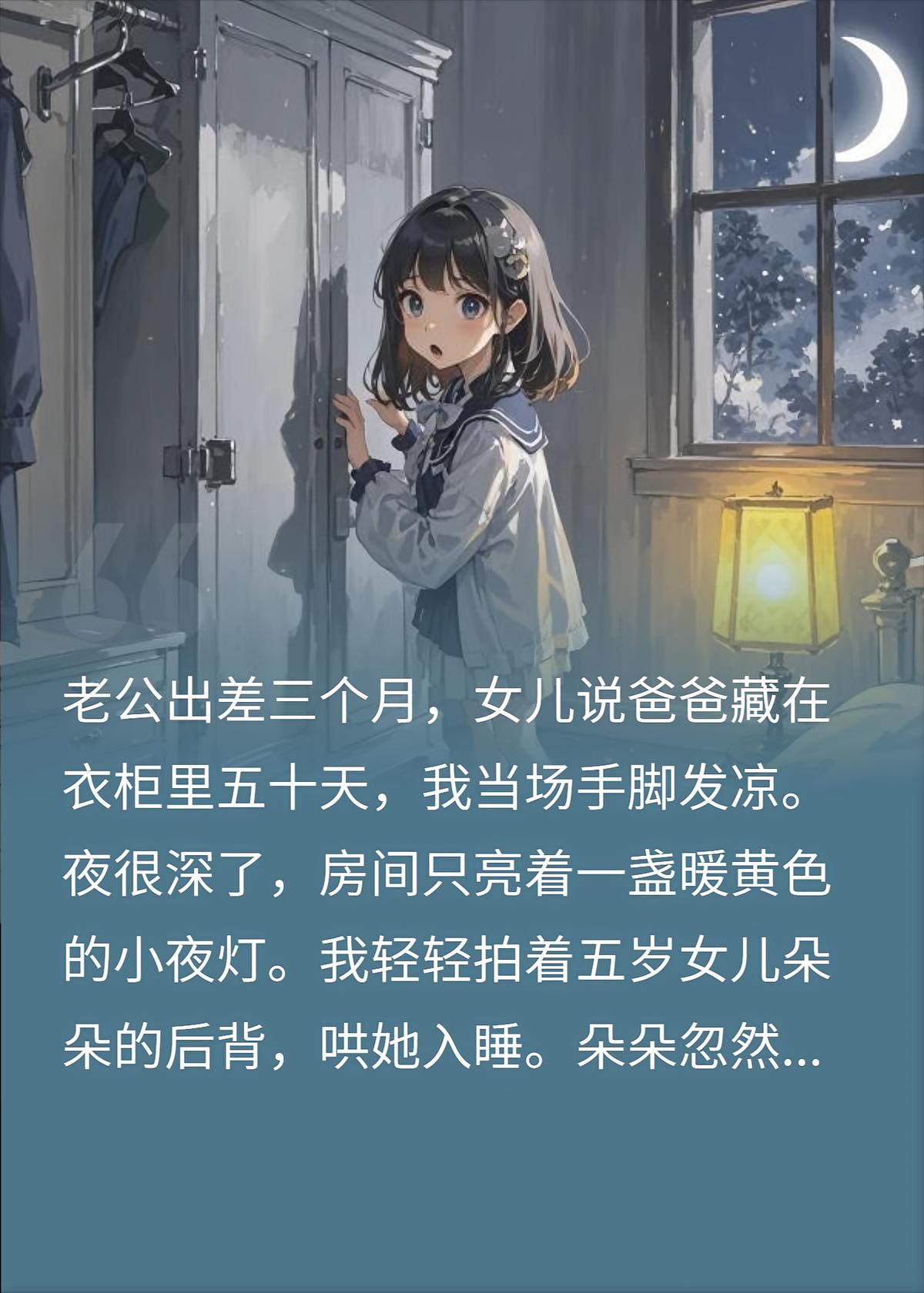 出差三个月，女儿说爸爸藏衣柜50天，我吓瘫了