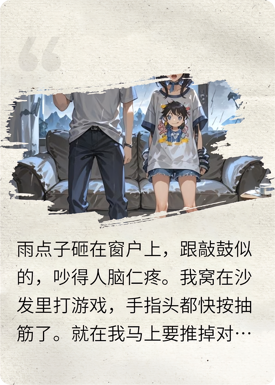 暴雨夜晚，校花敲我的房门求收留