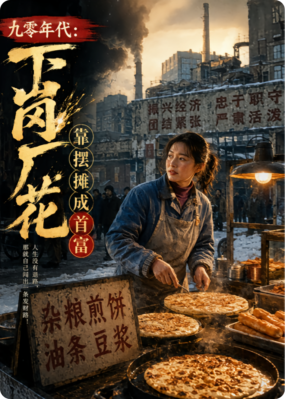 九零年代：下岗厂花靠摆摊成首富