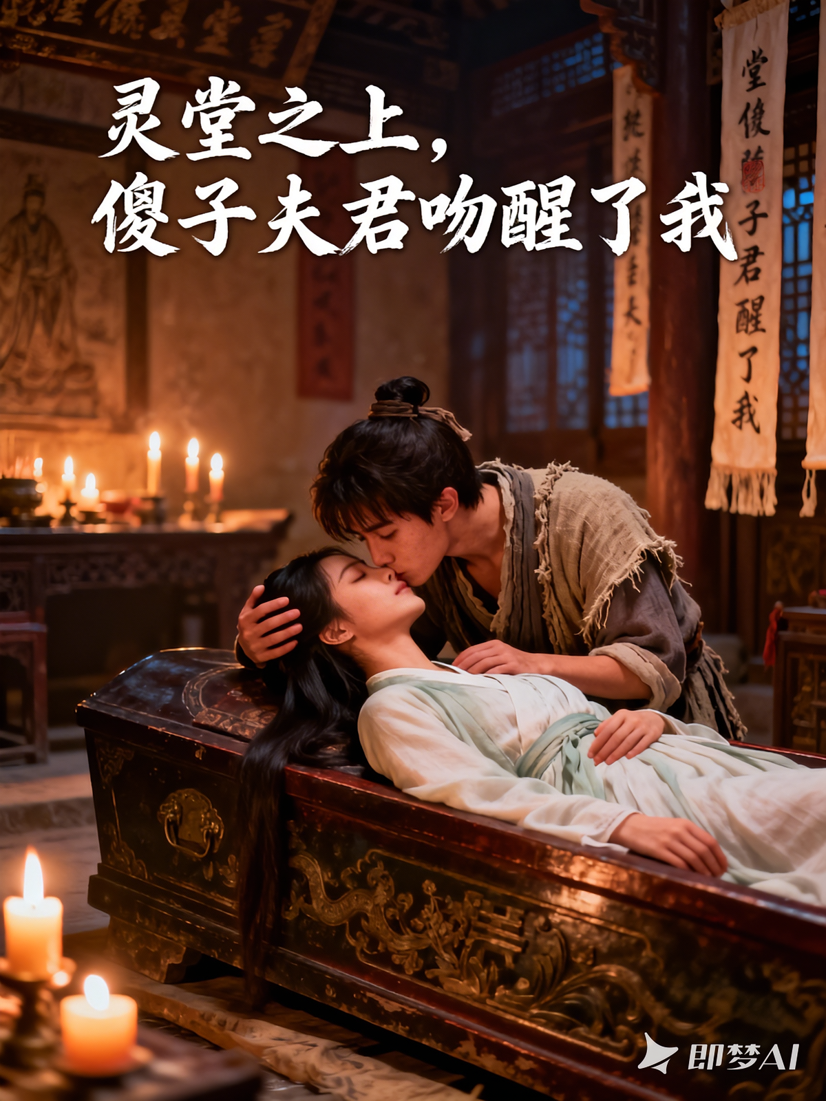 战神归来：灵堂之上，傻子夫君吻