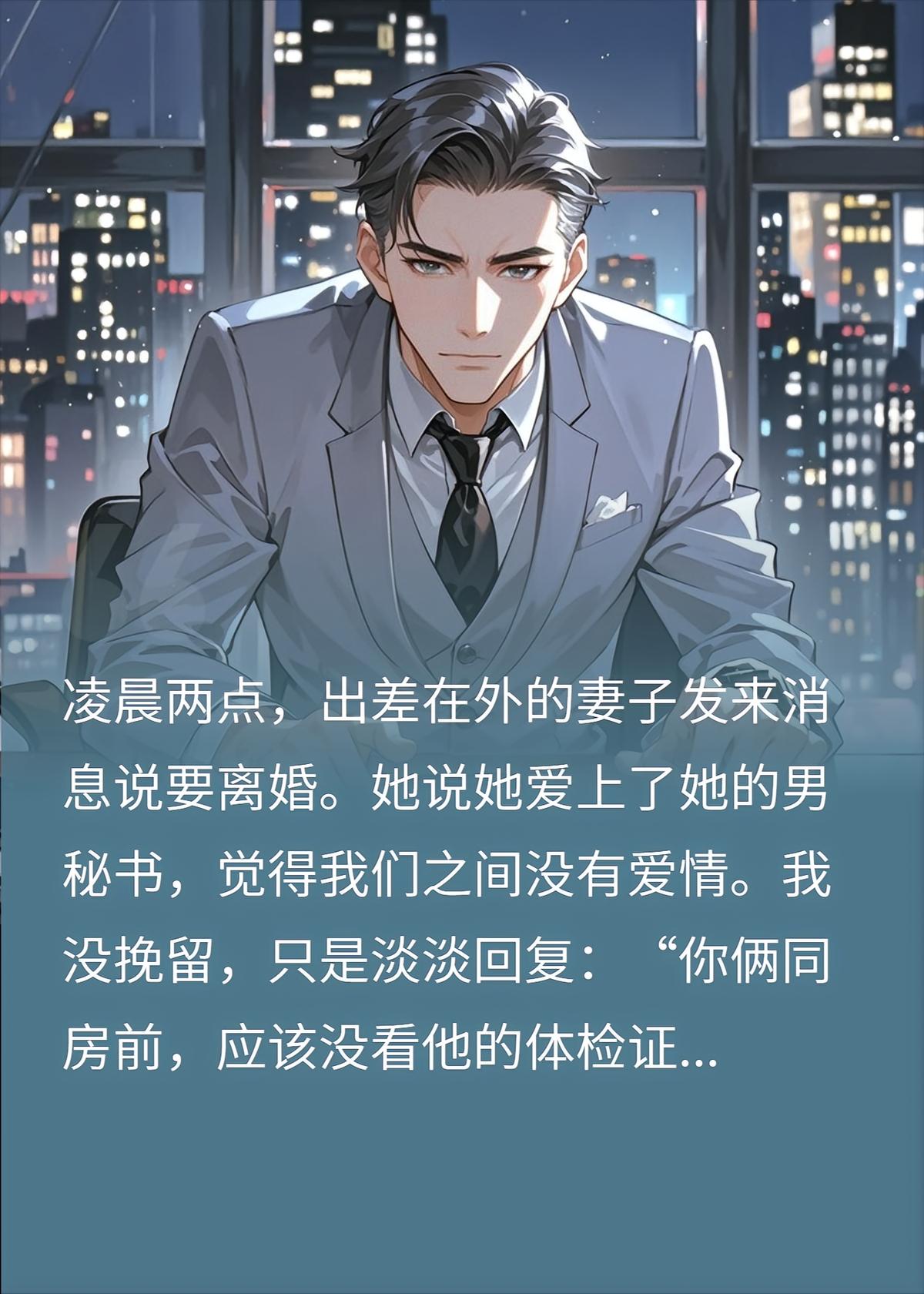 凌晨两点，妻子发来离婚短信，我一句体检她彻底慌了