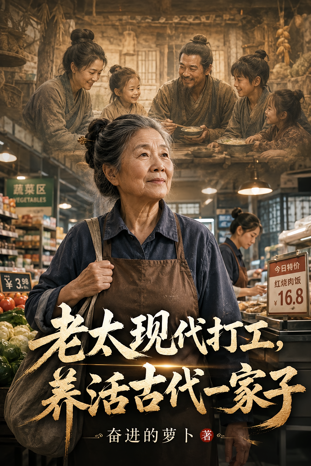 老太现代打工，养活古代一家子