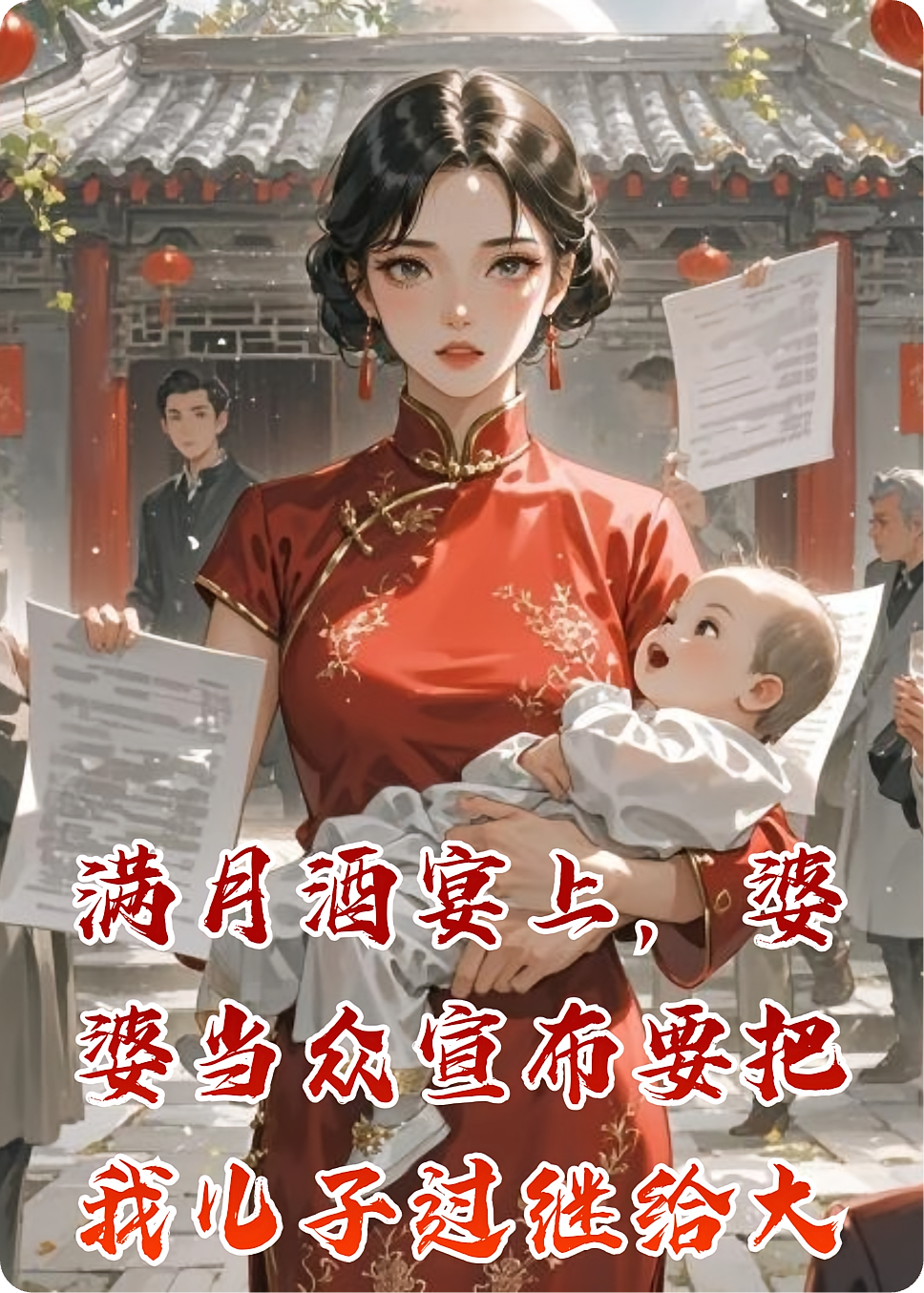 满月酒宴上，婆婆当众宣布要把我儿子过继给大姑姐