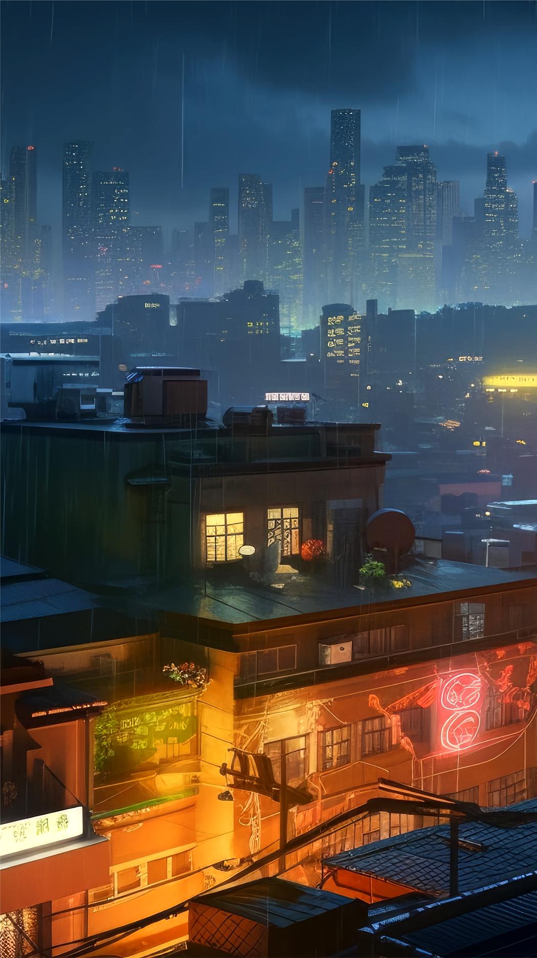 夜雨无声