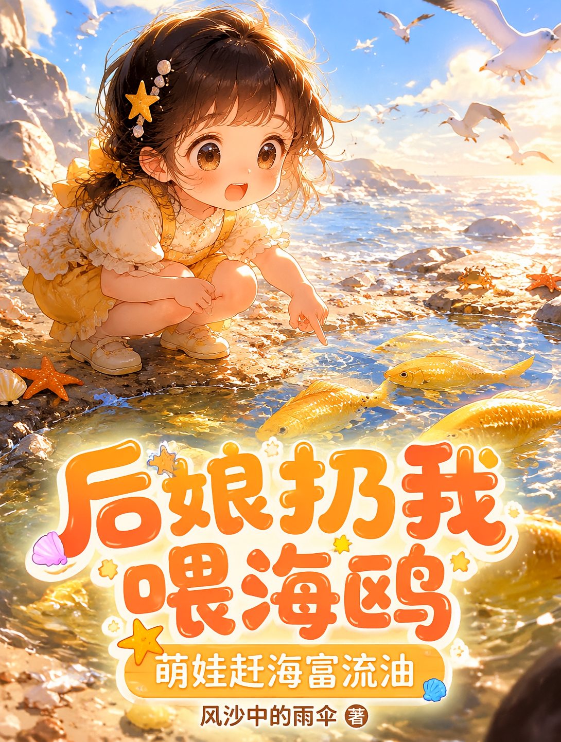 后娘扔我喂海鸥，萌娃赶海富流油