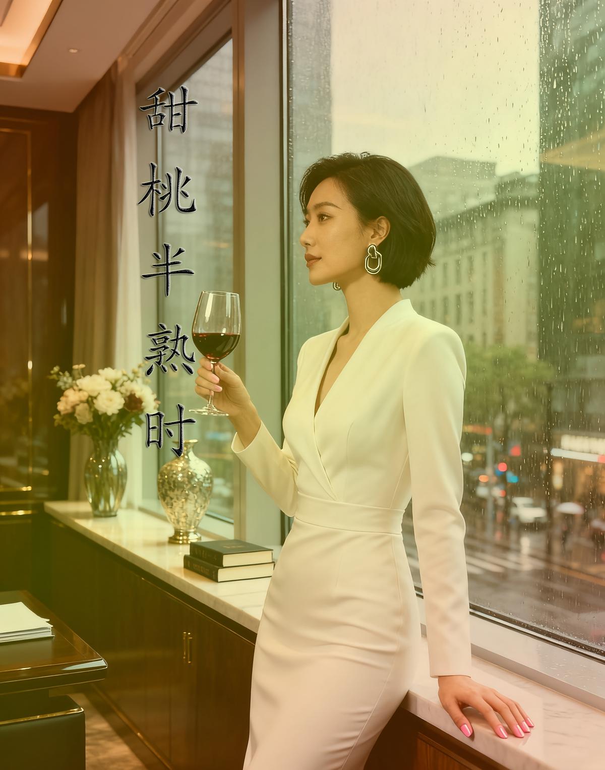 甜桃半熟时