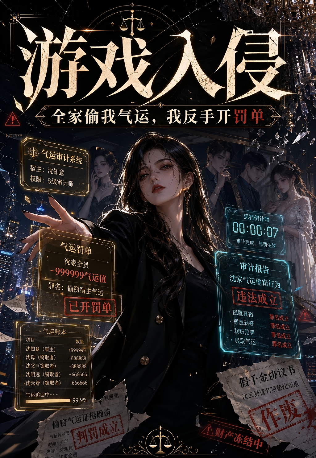 游戏入侵：全家偷我气运，我反手