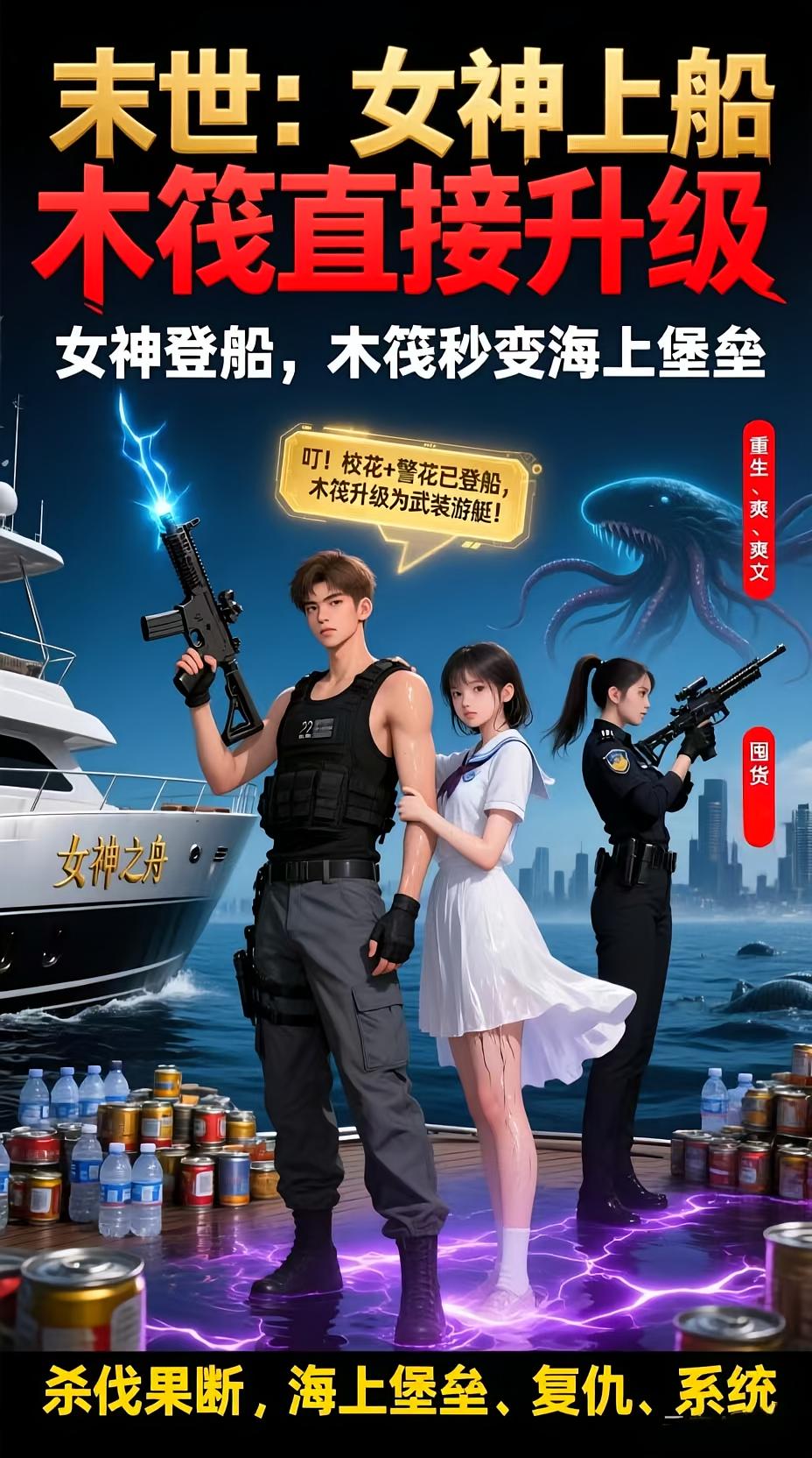 末世：女神上船我的木筏直接升级