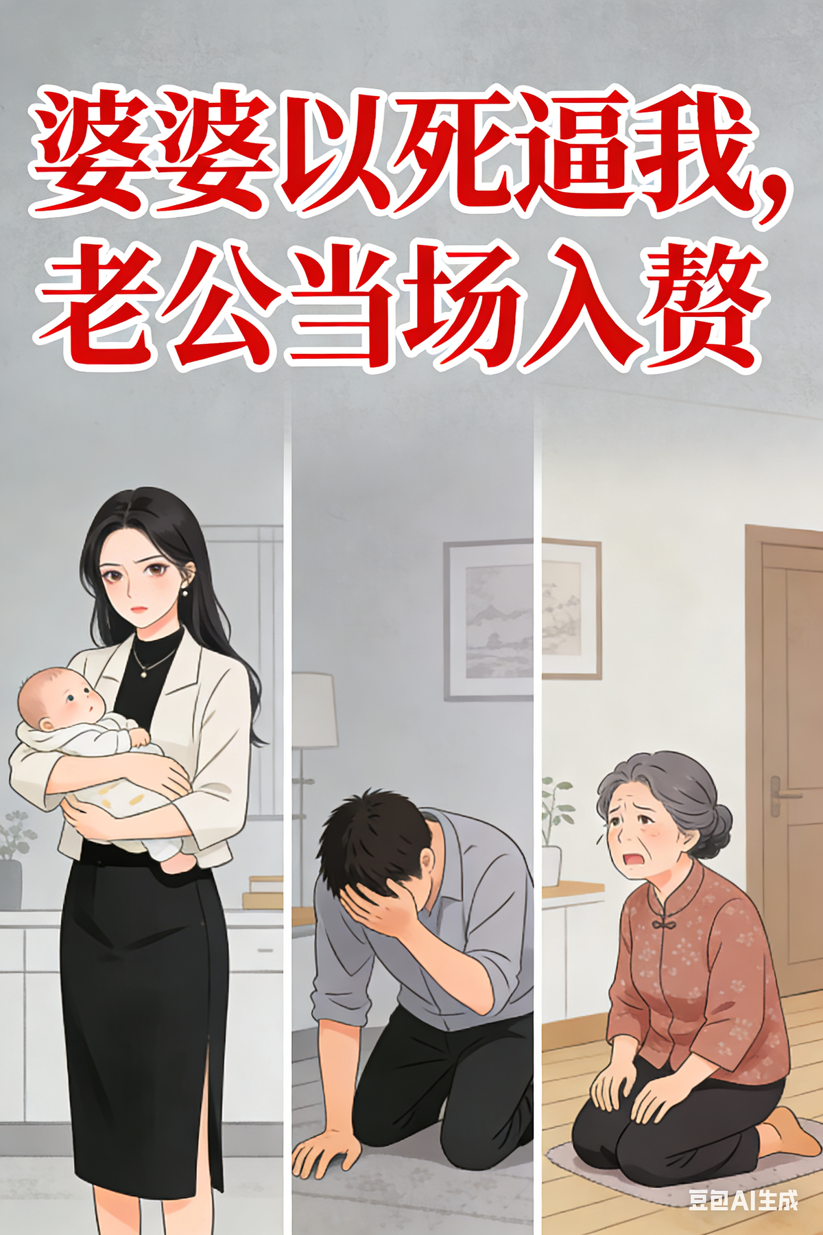 婆婆以死逼我，老公当场入赘