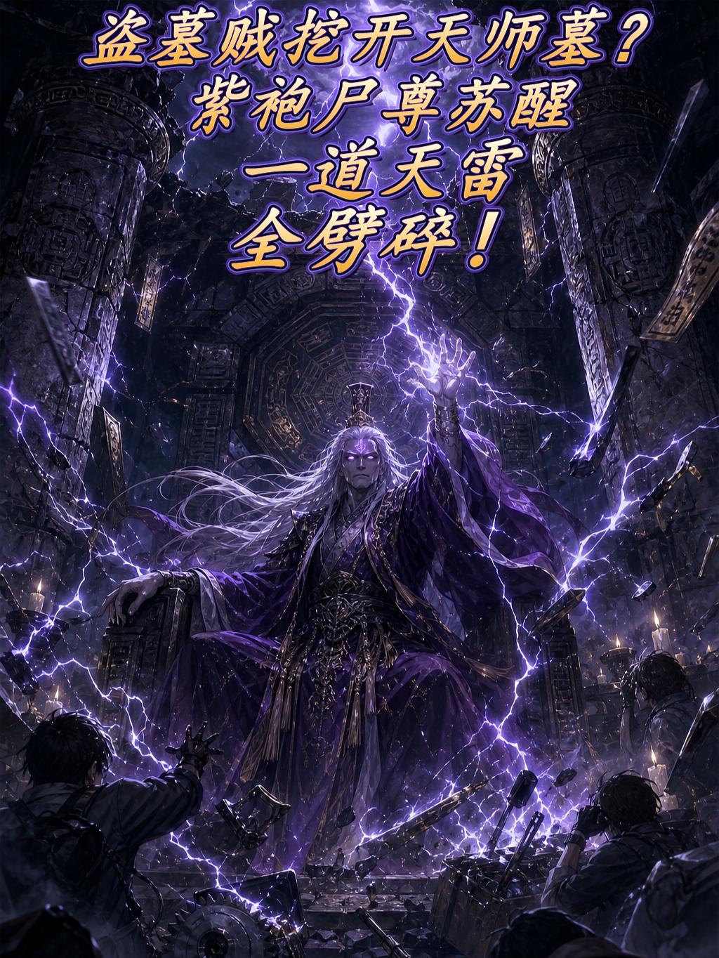 盗墓贼挖开天师墓？紫袍尸尊苏醒，一道天雷全劈碎！