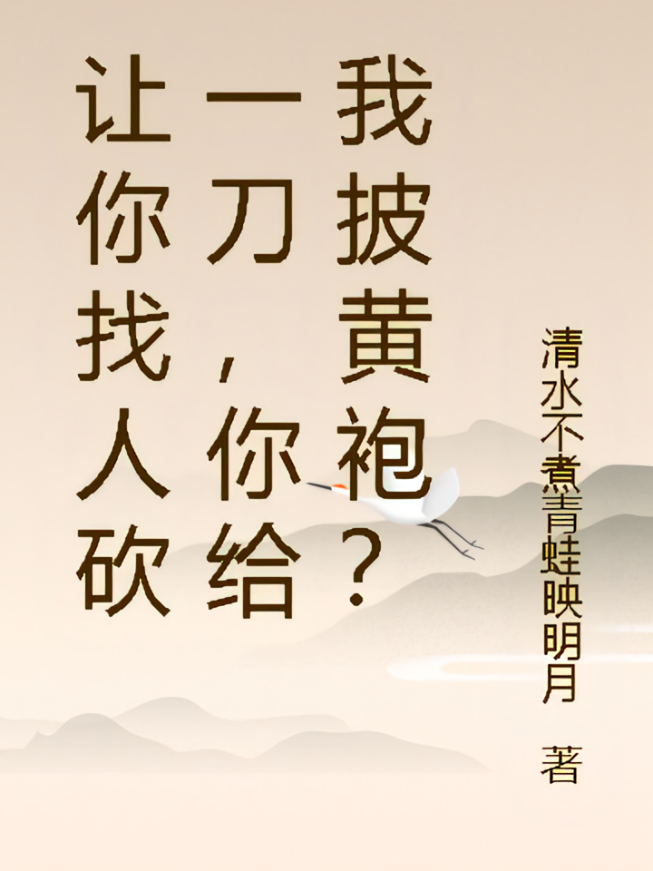 让你找人砍一刀，你给我披黄袍？