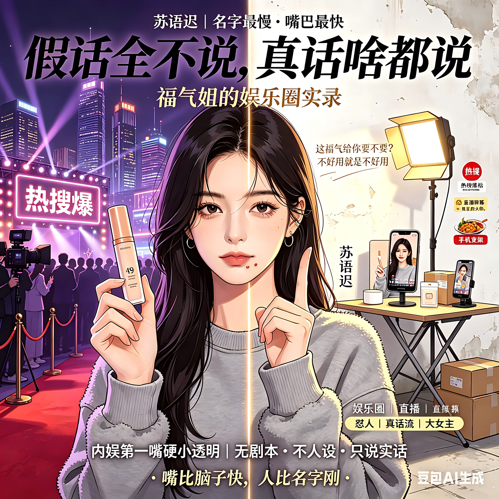 假话全不说，真话啥都说