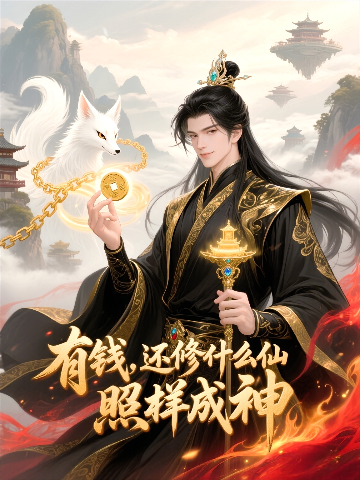有钱，还修什么仙，照样成神