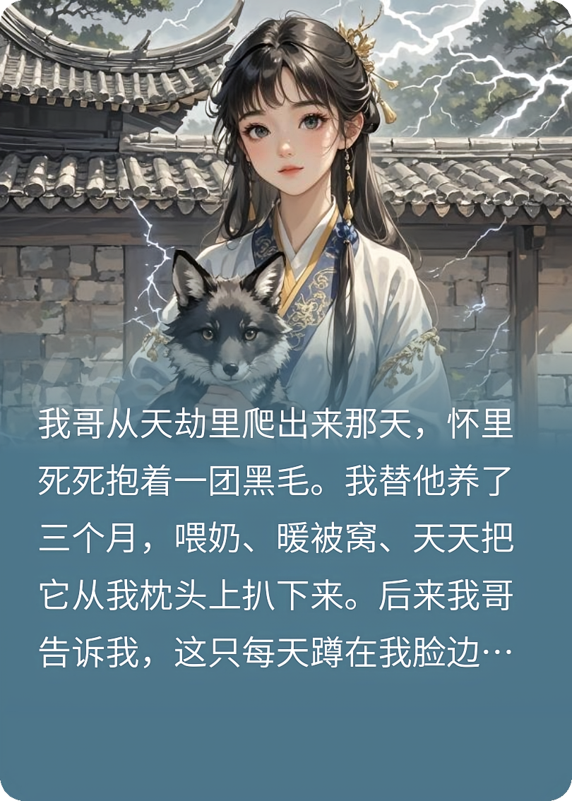 我哥渡劫带回的小黑狐，转身就爬上了我的床