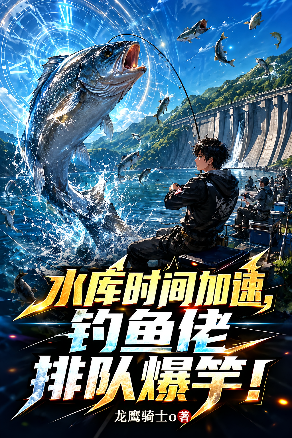 水库时间加速，钓鱼佬排队爆竿！