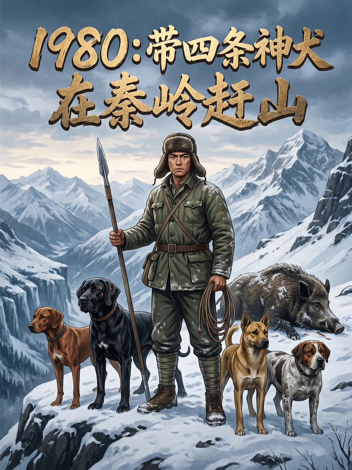 1980：带四条神犬在秦岭赶山
