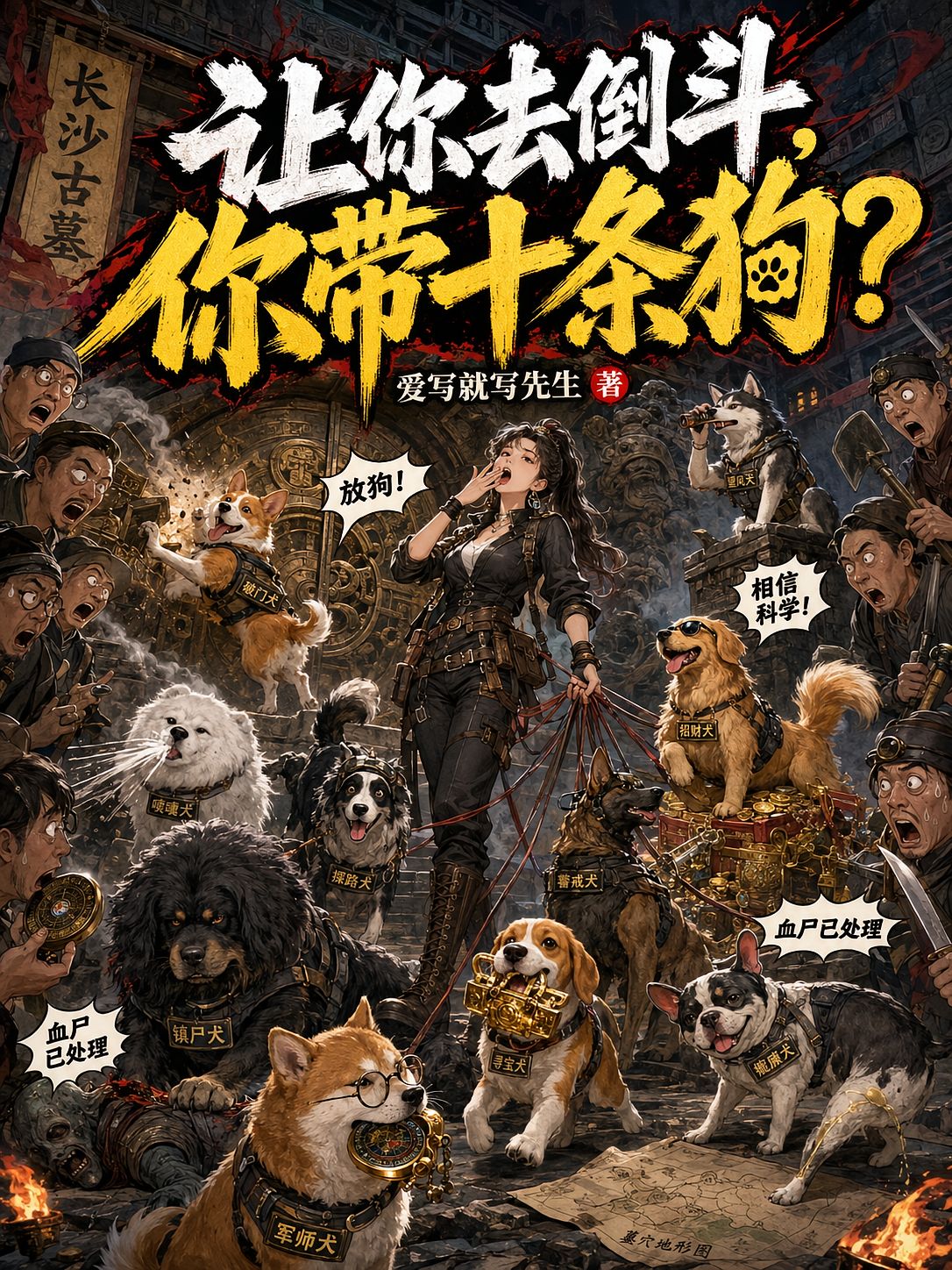 让你去倒斗，你带十条狗？