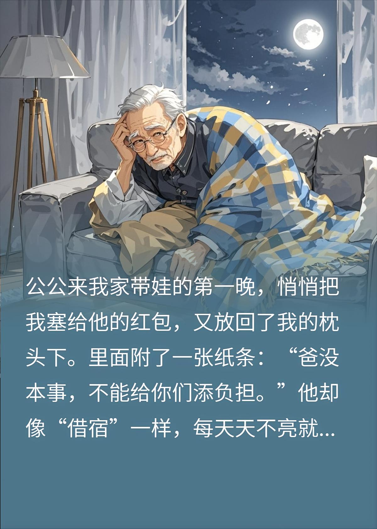 公公帮我带娃，夜夜睡客厅，我做了一件全家炸锅的事