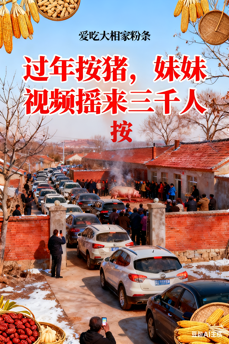 过年按猪，妹妹视频摇来三千人