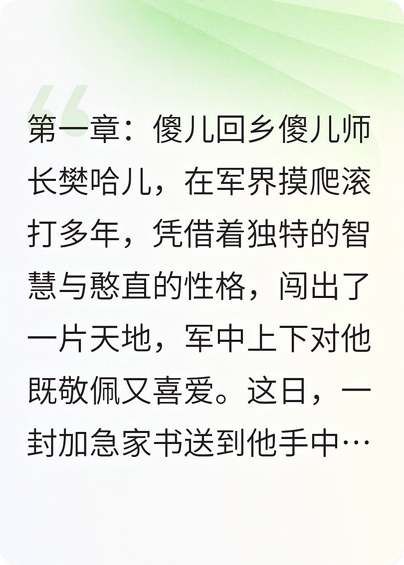 傻儿师长的奇闻趣事