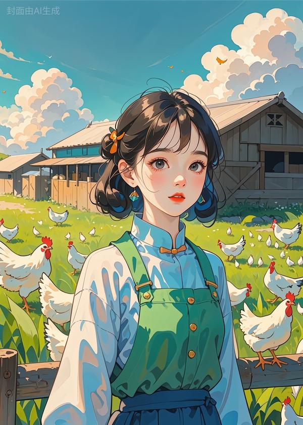 蓝天下的养鸡场