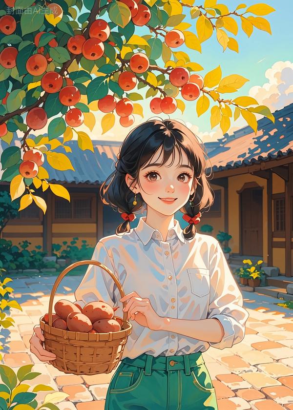 枣树下的女孩