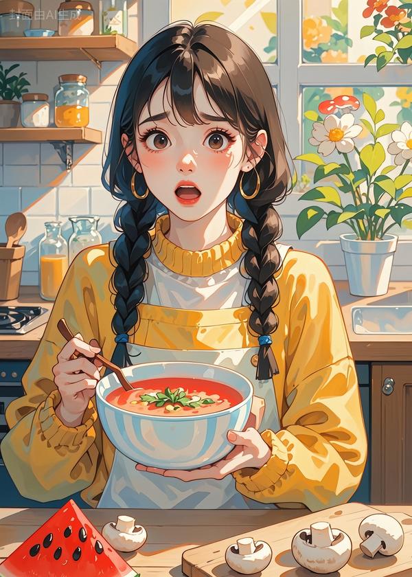 吃了碗菌子汤，我把半个西瓜报进了110