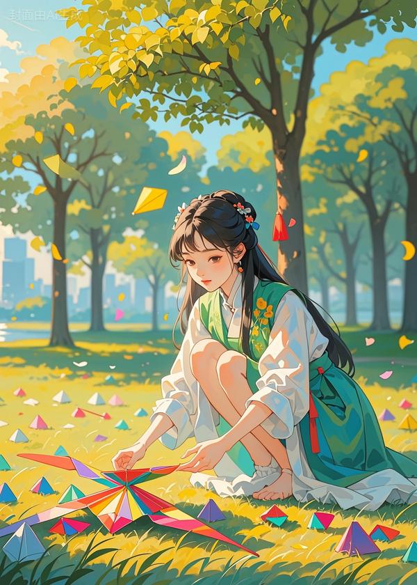 纸鸢断线，风赠自由