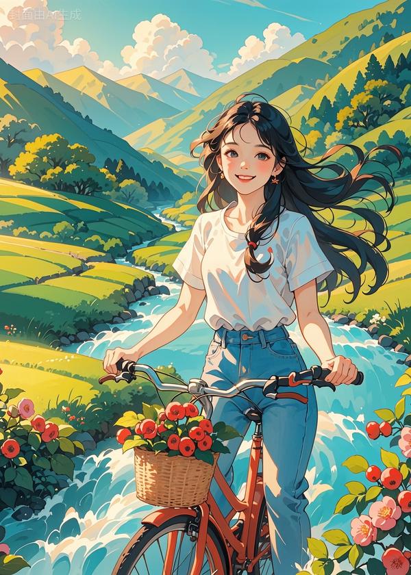 溪谷骑：风裹田园答