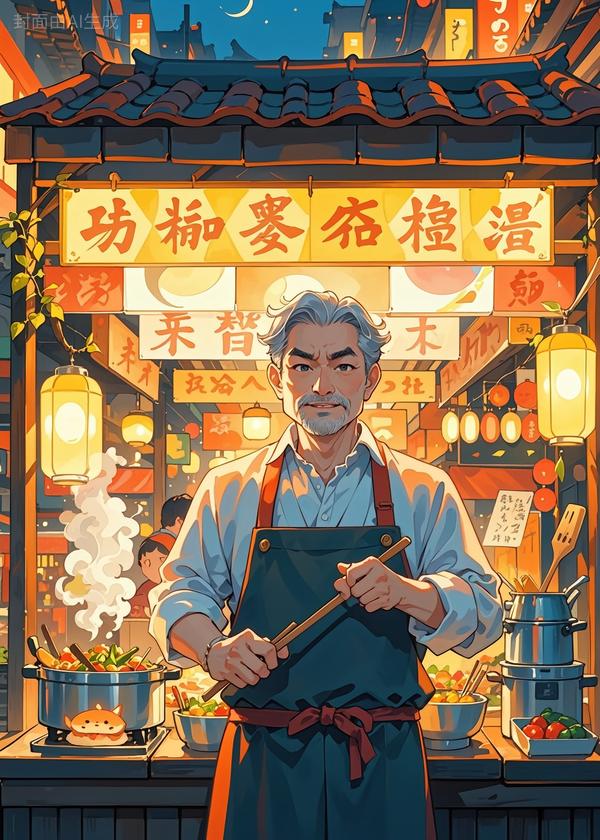 夜市最后一盏灯还亮着
