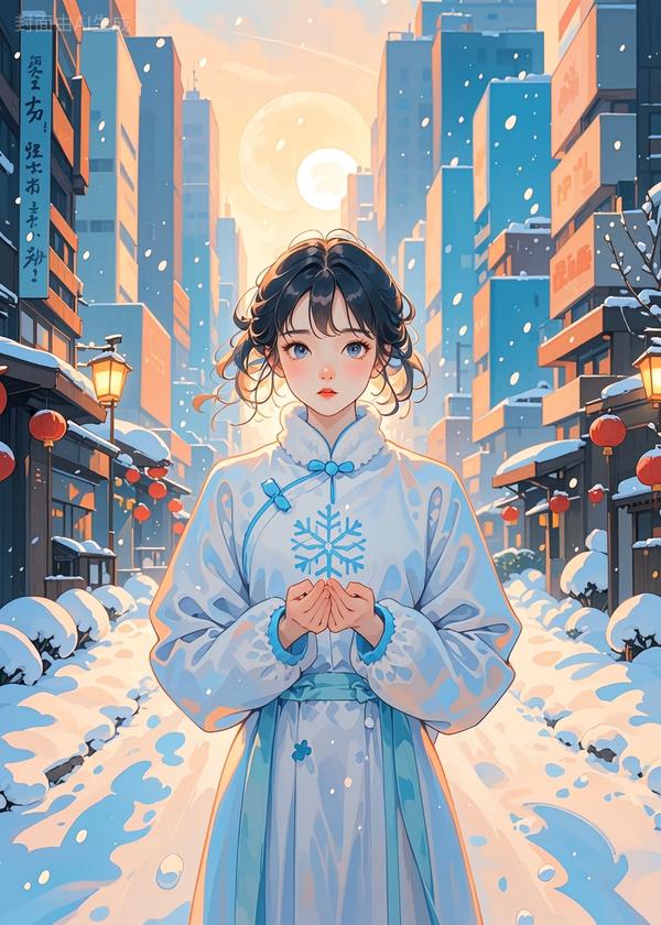 小雪落在掌心