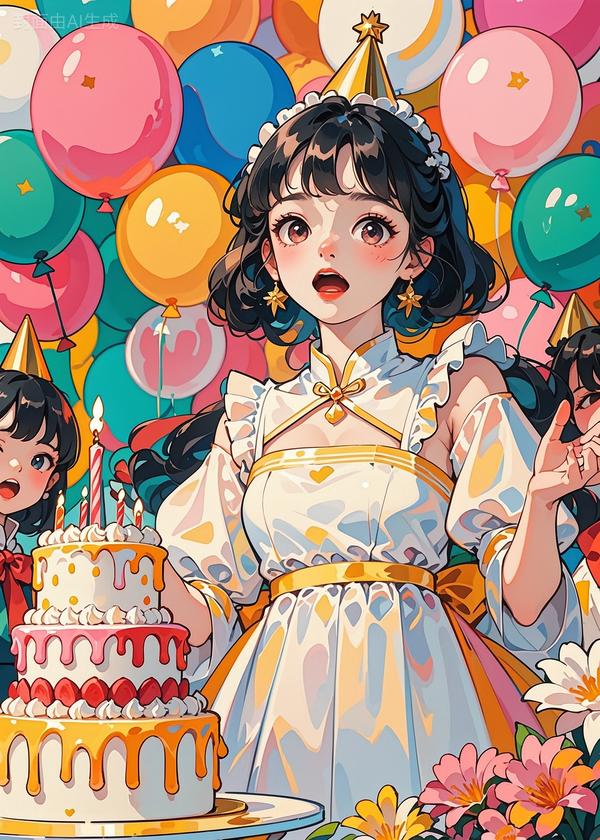 十八岁生日宴，爸妈订了蛋糕