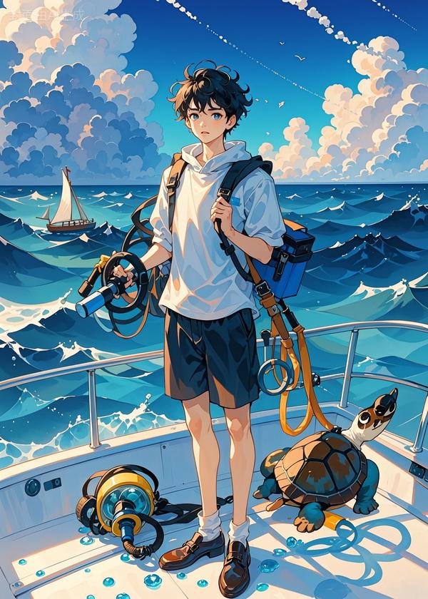 我给海龟扣藤壶